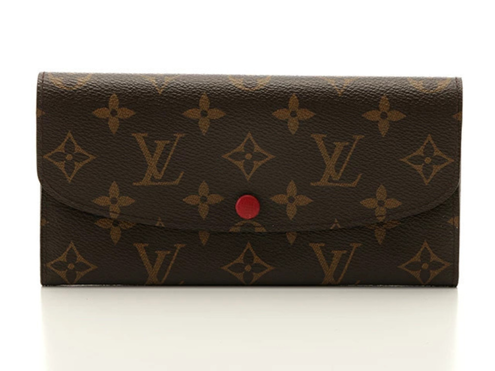 LOUIS VUITTON Portefeuille Emilie Monogram Rouge Red